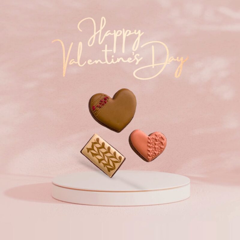 バレンタインアイシングクッキー ブラウン