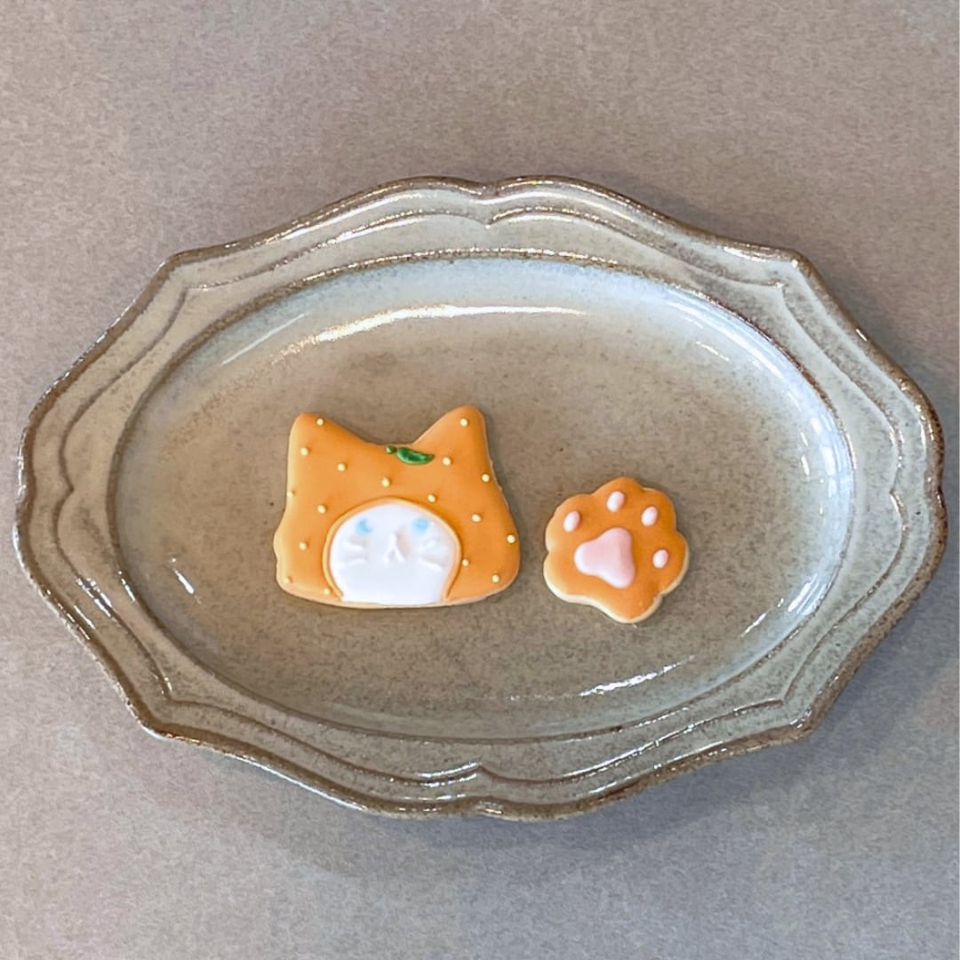 愛媛ねこ(みかん)アイシングクッキーの写真