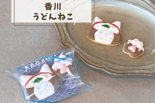 香川土産やプチギフトに。「香川ねこ（うどん）」アイシングクッキー