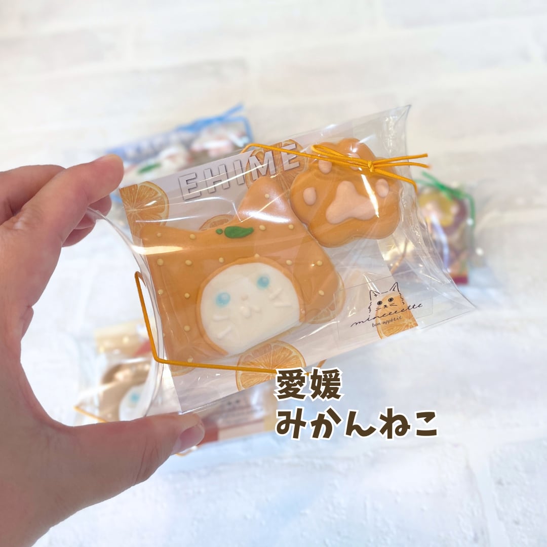 愛媛ねこ(みかん)アイシングクッキーの写真